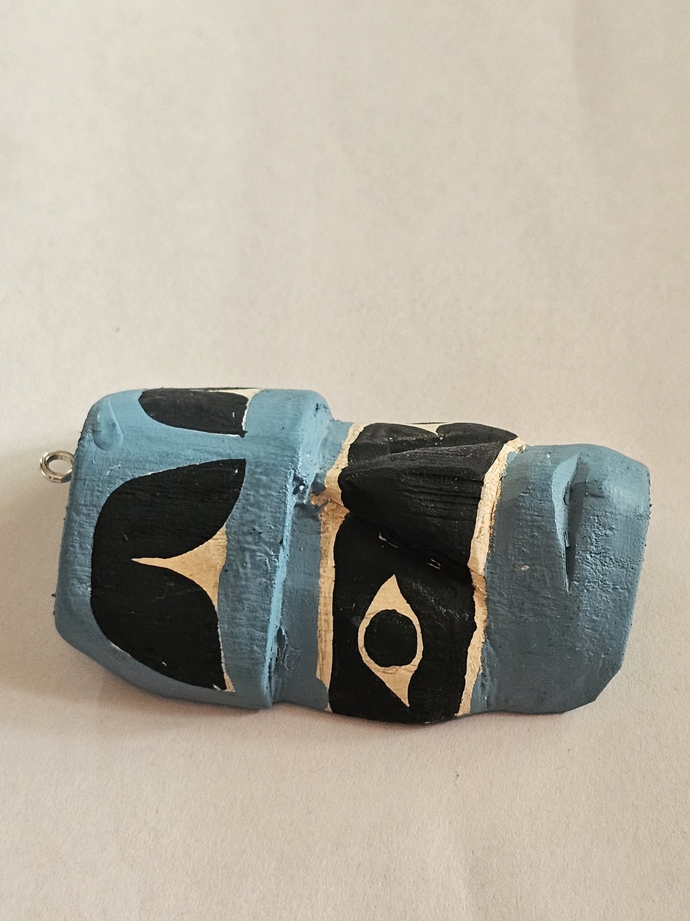 First Nations Carved Mini Mask - Picture 2 of 5